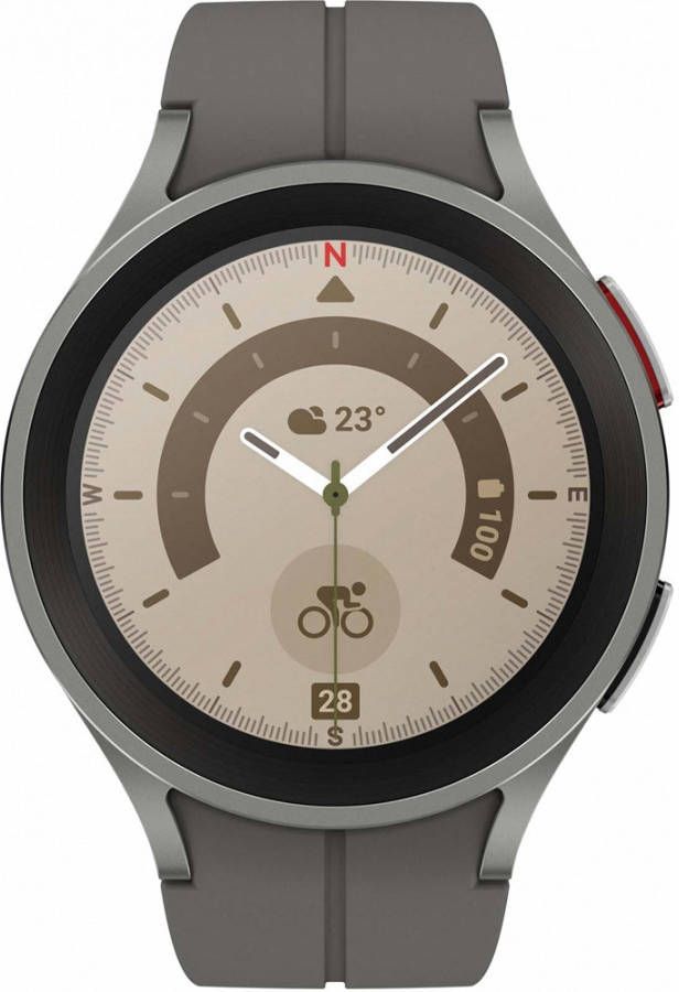Samsung Galaxy Watch5 Pro 45mm BT Silver Smartwatch Zilver online kopen