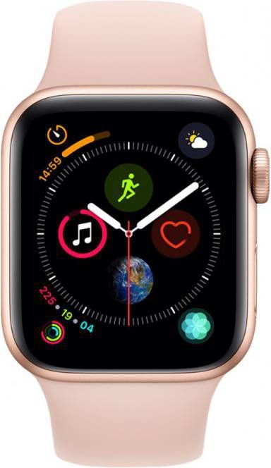 APPLE Watch Series 4 40mm goud aluminium / roze sportbandje -  Smartwatcheskopen.nl
