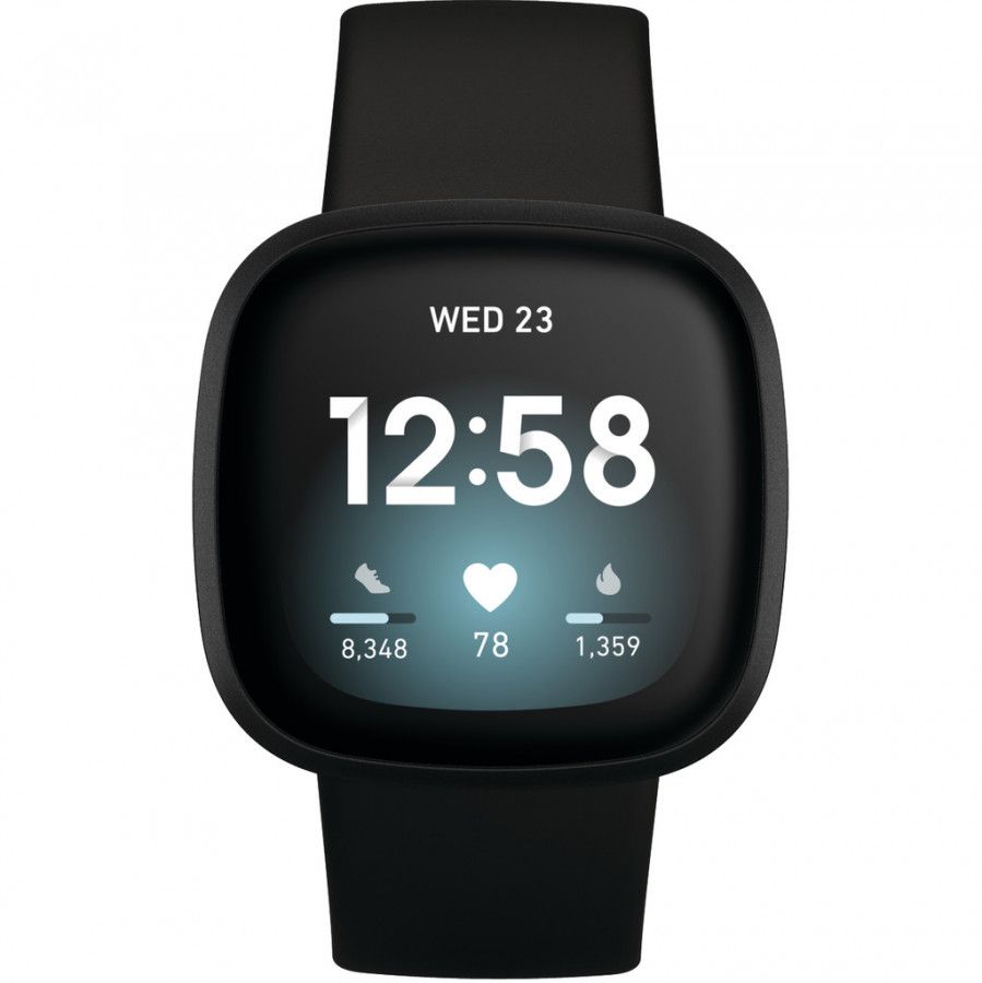 Fitbit Smartwatch gezondheid en sport (+ gps) versa 3 zwart online kopen