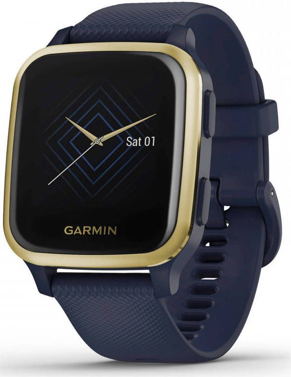 Garmin Venu Sq Music Edition Captain Blue/Light Gold Gps sport smartwatch Verbonden Met Gezondheid En Welzijn online kopen